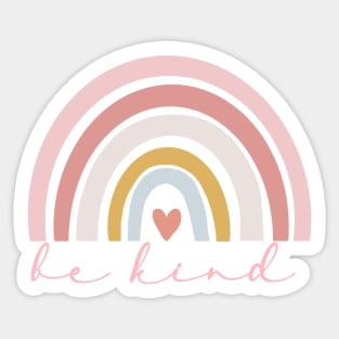 Boho rainbow_Be kind Sticker